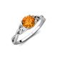 3 - Maeve 0.87 ct (6.50 mm) Round Citrine Entwined Celtic Love Knot Engagement Ring 
