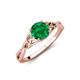 3 - Maeve 0.72 ct (6.00 mm) Round Emerald Entwined Celtic Love Knot Engagement Ring 