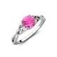 3 - Maeve 0.95 ct (6.00 mm) Round Pink Sapphire Entwined Celtic Love Knot Engagement Ring 