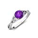 3 - Maeve 0.87 ct (6.50 mm) Round Amethyst Entwined Celtic Love Knot Engagement Ring 