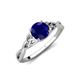 3 - Maeve 1.15 ct (6.00 mm) Round Blue Sapphire Entwined Celtic Love Knot Engagement Ring 