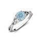 3 - Maeve 0.87 ct (6.50 mm) Round Aquamarine Entwined Celtic Love Knot Engagement Ring 