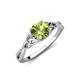 3 - Maeve 1.10 ct (6.50 mm) Round Peridot Entwined Celtic Love Knot Engagement Ring 