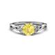 1 - Maeve 0.95 ct (6.00 mm) Round Yellow Sapphire Entwined Celtic Love Knot Engagement Ring 