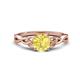1 - Maeve 0.95 ct (6.00 mm) Round Yellow Sapphire Entwined Celtic Love Knot Engagement Ring 