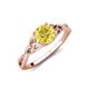 3 - Maeve 0.95 ct (6.00 mm) Round Yellow Sapphire Entwined Celtic Love Knot Engagement Ring 