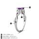 4 - Maeve 0.87 ct (6.50 mm) Round Amethyst Entwined Celtic Love Knot Engagement Ring 