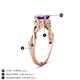 4 - Maeve 0.87 ct (6.50 mm) Round Amethyst Entwined Celtic Love Knot Engagement Ring 