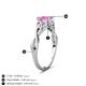 4 - Maeve 0.95 ct (6.00 mm) Round Pink Sapphire Entwined Celtic Love Knot Engagement Ring 