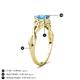 4 - Maeve 0.95 ct (6.50 mm) Round Blue Topaz Entwined Celtic Love Knot Engagement Ring 