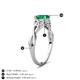 4 - Maeve 0.72 ct (6.00 mm) Round Emerald Entwined Celtic Love Knot Engagement Ring 