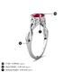 4 - Maeve 0.95 ct (6.00 mm) Round Ruby Entwined Celtic Love Knot Engagement Ring 