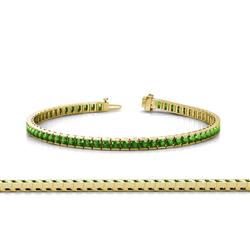 Abril Green Garnet Eternity Tennis Bracelet Green Garnet ctw Channel Set Womens Eternity Tennis Bracelet K Yellow Gold
