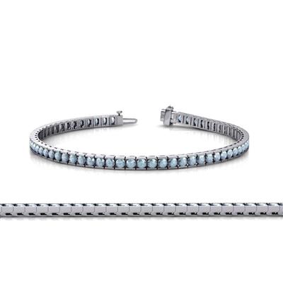Abril Aquamarine Eternity Tennis Bracelet