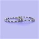 2 - Melissa 1.56 ctw (2.00 mm) Inside Outside Round Iolite and Natural Diamond Eternity Hoop Earrings 