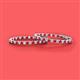 2 - Melissa 2.92 ctw (2.30 mm) Inside Outside Round Ruby and Natural Diamond Eternity Hoop Earrings 