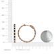 4 - Melissa 1.85 ctw (2.00 mm) Inside Outside Round Black Diamond and Natural Diamond Eternity Hoop Earrings 