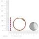 4 - Melissa 1.71 ctw (2.00 mm) Inside Outside Round Amethyst and Lab Grown Diamond Eternity Hoop Earrings 