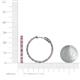 4 - Melissa 2.15 ctw (2.00 mm) Inside Outside Round Rhodolite Garnet and Lab Grown Diamond Eternity Hoop Earrings 