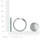 4 - Melissa 1.80 ctw (2.00 mm) Inside Outside Round Emerald and Lab Grown Diamond Eternity Hoop Earrings 