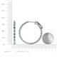 4 - Melissa 3.08 ctw (2.30 mm) Inside Outside Round Green Garnet and Natural Diamond Eternity Hoop Earrings 