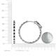 4 - Melissa 2.92 ctw (2.30 mm) Inside Outside Round Black Diamond and Natural Diamond Eternity Hoop Earrings 