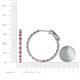 4 - Melissa 2.92 ctw (2.30 mm) Inside Outside Round Ruby and Natural Diamond Eternity Hoop Earrings 