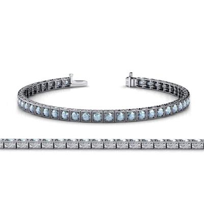 Nancie Aquamarine Eternity Tennis Bracelet