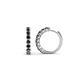 1 - Raya Round Black Diamond Hoop Earrings 