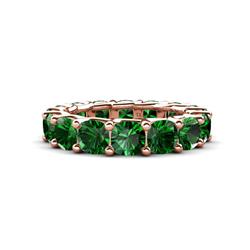 Luna ctw Cushion Shape Lab Created Emerald U Prong Eternity Band Cushion Shape Lab Created Emerald ctw Women U Prong Eternity Ring K Rose Gold