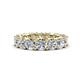 1 - Luna 4.80 ctw (4.00 mm) Cushion Shape Moissanite U Prong Eternity Band 