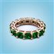 2 - Luna 4.80 ctw (4.00 mm) Cushion Shape Lab Created Emerald U Prong Eternity Band 