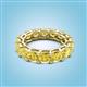 2 - Luna 7.04 ctw (4.00 mm) Cushion Shape Lab Created Yellow Sapphire U Prong Eternity Band 