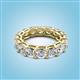 2 - Luna 4.80 ctw (4.00 mm) Cushion Shape Moissanite U Prong Eternity Band 