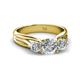 2 - Alyssa 1.44 ctw (6.50 mm) IGI Certified Round Lab Grown Diamond (VS1/F) Three Stone Engagement Ring 