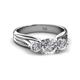 2 - Alyssa 1.44 ctw (6.50 mm) IGI Certified Round Lab Grown Diamond (VS1/F) Three Stone Engagement Ring 