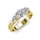 3 - Alyssa 1.44 ctw (6.50 mm) IGI Certified Round Lab Grown Diamond (VS1/F) Three Stone Engagement Ring 