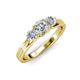 2 - Alyssa 0.95 ctw (5.50 mm) Round Lab Grown Diamond Three Stone Engagement Ring 