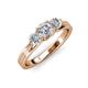 2 - Alyssa 0.95 ctw (5.50 mm) Round Lab Grown Diamond Three Stone Engagement Ring 
