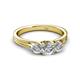 3 - Alyssa 0.95 ctw (5.50 mm) Round Lab Grown Diamond Three Stone Engagement Ring 