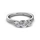 3 - Alyssa 0.95 ctw (5.50 mm) Round Lab Grown Diamond Three Stone Engagement Ring 