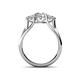 4 - Alyssa 1.44 ctw (6.50 mm) IGI Certified Round Lab Grown Diamond (VS1/F) Three Stone Engagement Ring 