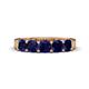 1 - Wendy 2.20 ctw (4.00 mm) Cushion Shape Lab Created Blue Sapphire Side Gallery 5 Stone Wedding Band 