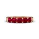 1 - Wendy 2.20 ctw (4.00 mm) Cushion Shape Lab Created Ruby Side Gallery 5 Stone Wedding Band 