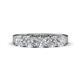 1 - Wendy 1.50 ctw (4.00 mm) Cushion Shape Moissanite Side Gallery 5 Stone Wedding Band 