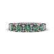 1 - Wendy 2.20 ctw (4.00 mm) Cushion Shape Lab Created Alexandrite Side Gallery 5 Stone Wedding Band 