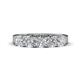 1 - Wendy 1.85 ctw (4.00 mm) Cushion Shape Lab Grown Diamond Side Gallery 5 Stone Wedding Band 