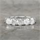 2 - Wendy 1.85 ctw (4.00 mm) Cushion Shape Lab Grown Diamond Side Gallery 5 Stone Wedding Band 