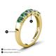 4 - Wendy 2.20 ctw (4.00 mm) Cushion Shape Lab Created Alexandrite Side Gallery 5 Stone Wedding Band 