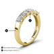 5 - Wendy 1.85 ctw (4.00 mm) Cushion Shape Lab Grown Diamond Side Gallery 5 Stone Wedding Band 